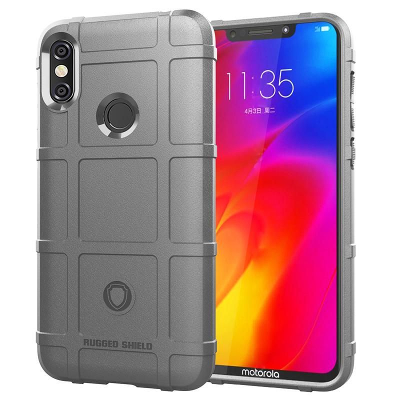 Rugged Shield Silicone Case For Motorola One Power (P30 Note) Cases Military Heavy Duty Protect Phone Cover