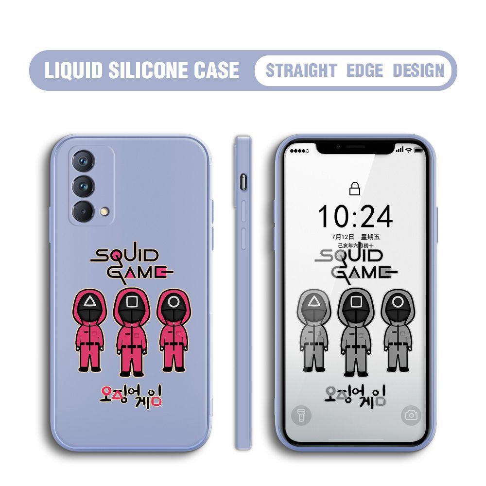 UCUC for Realme GT Master Case Trend Cartoon Korean Squid Phone Cover Liquid Silicone Case Phone Protective Case