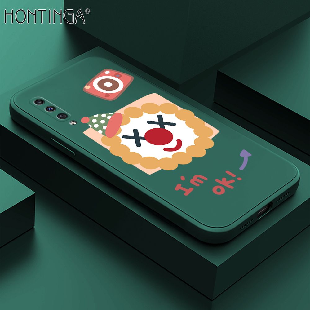 Hontinga for Samsung A50 A30S A50S Case New Cartoon Joker Phone Case Phone Case Soft Square Edge Silicone Cases Full Lens Cover Shockproof Protection Cover