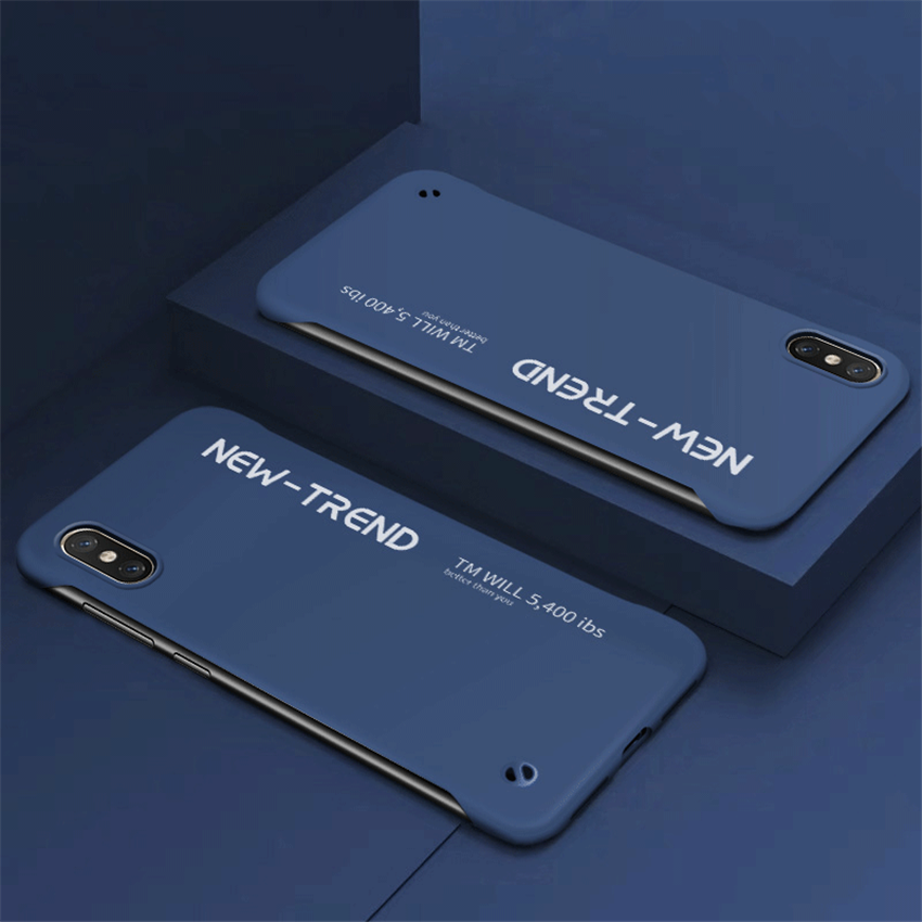 lthmy for Apple iPhone XS Max Ultra Thin Frameless Matte Hard Plastic Phone case Shock Absorption TPU Bumper Casing Back Cover