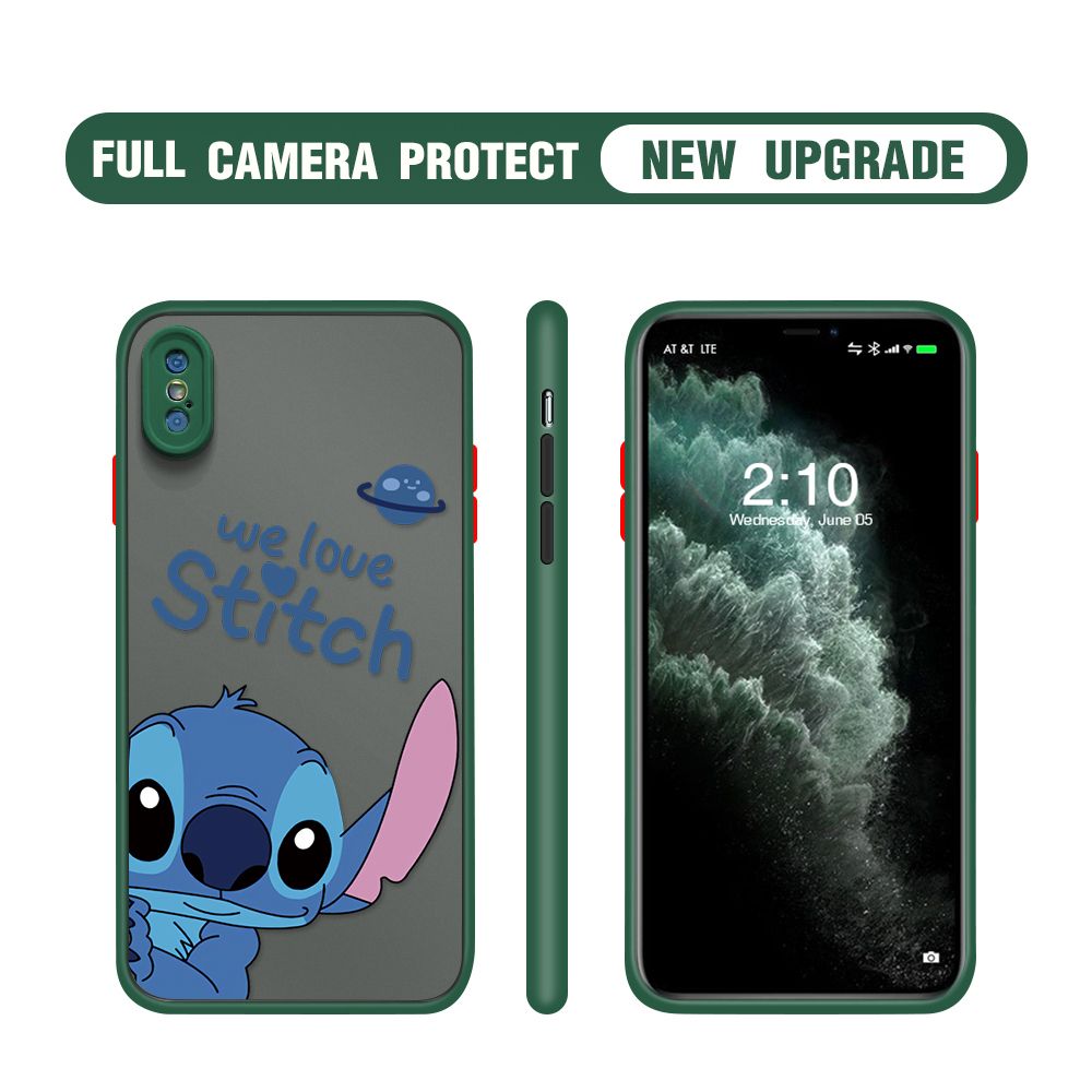Hontinga for iPhone X XS Case Cute Cartoon Cases Edge Frosted Transparent Phone Cover