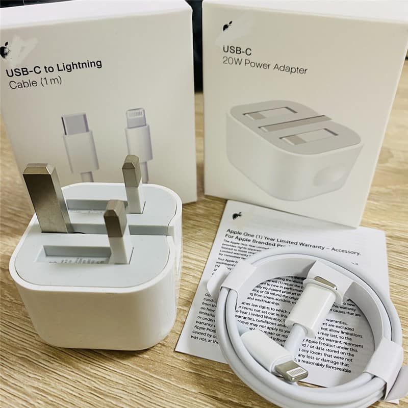 20Watt Power adapter+type c to lighting cable three pin for iphone