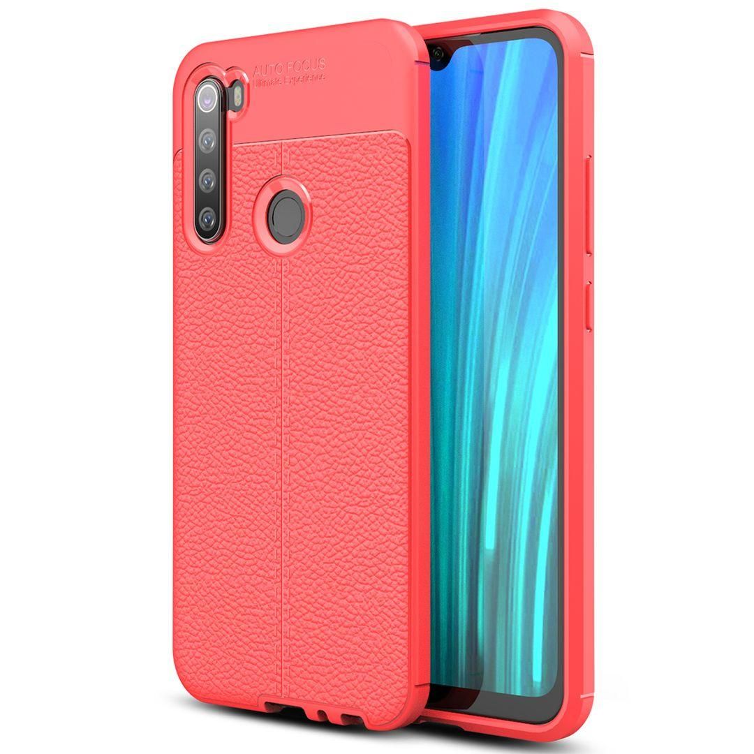 Shockproof Case For Xiaomi Redmi Note 8 Leather Texture Soft Silicone Phone Back Cover