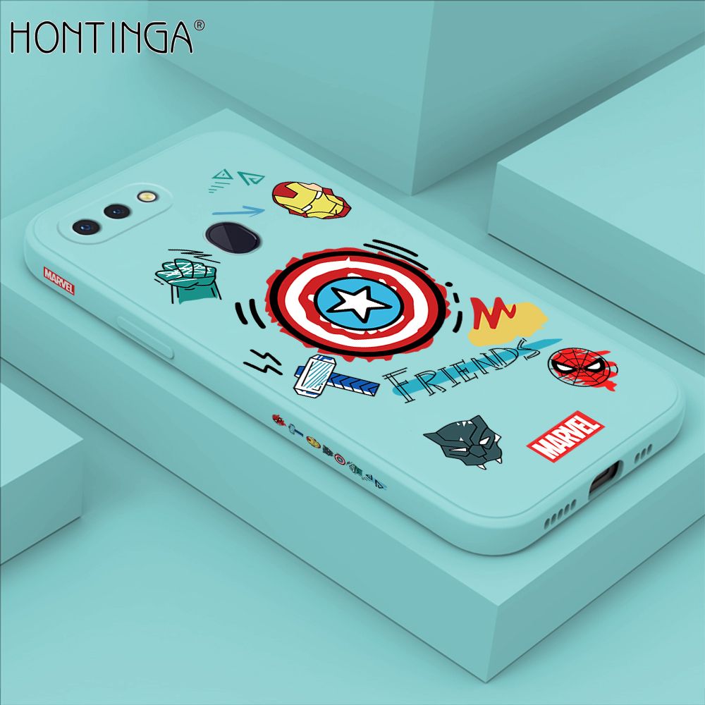 Hontinga for OPPO R15 Pro Case Side Design Trendy Cartoon Sign Back Cover Soft Square Edge Pattern Liquid Silicone Phone Cases