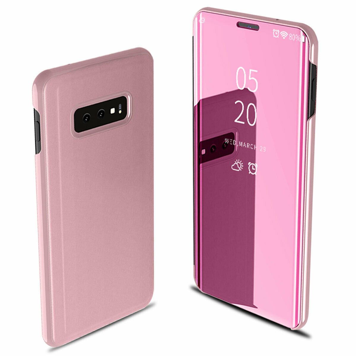 Yfashion For  alaxy S10/S10 Plus/S10E Smart Leather Flip rror 360 Phone Case Cover Models