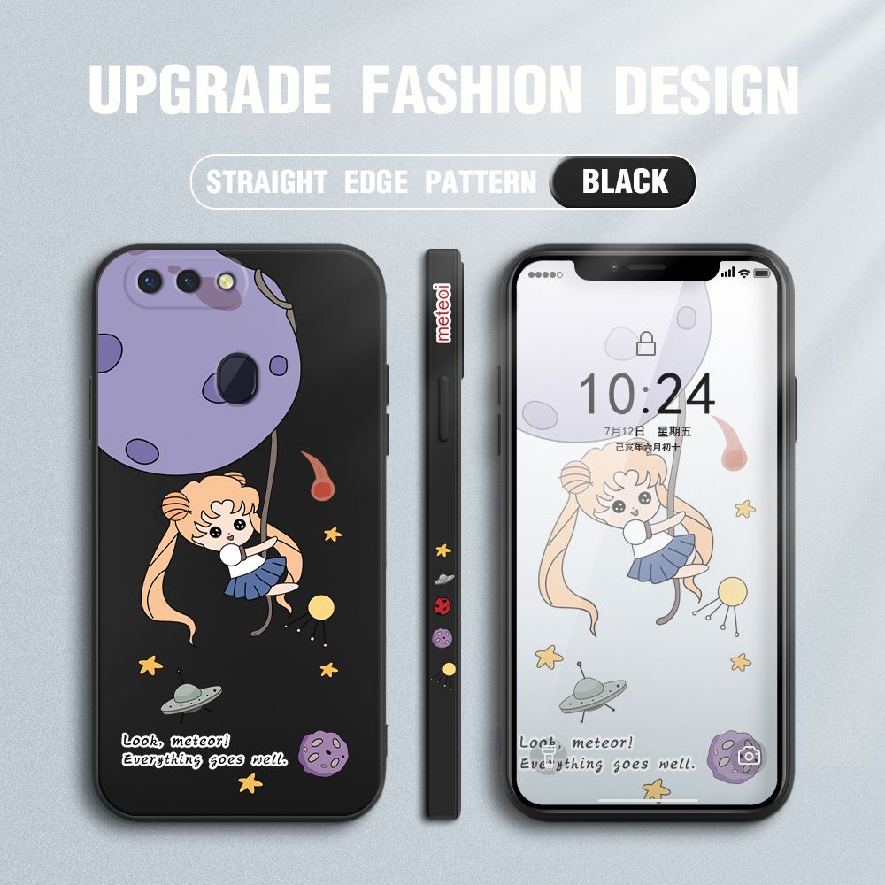 UCUC for OPPO R15 Back Cover Beauty Warrior Ultra Thin Soft Luxury Square Multicolor Liquid Silicone Phone Case