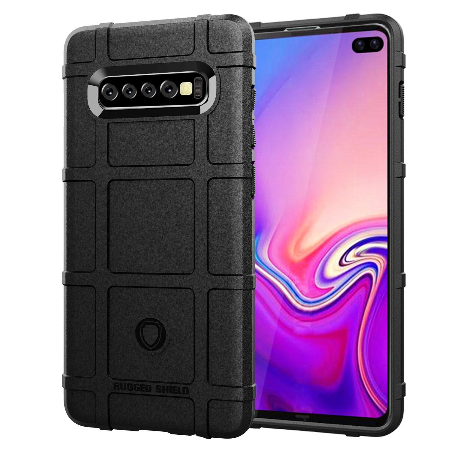 Rugged Shield Silicone Case For Samsung Galaxy S10 Plus  Cases Military Heavy Duty Protect Phone Cover