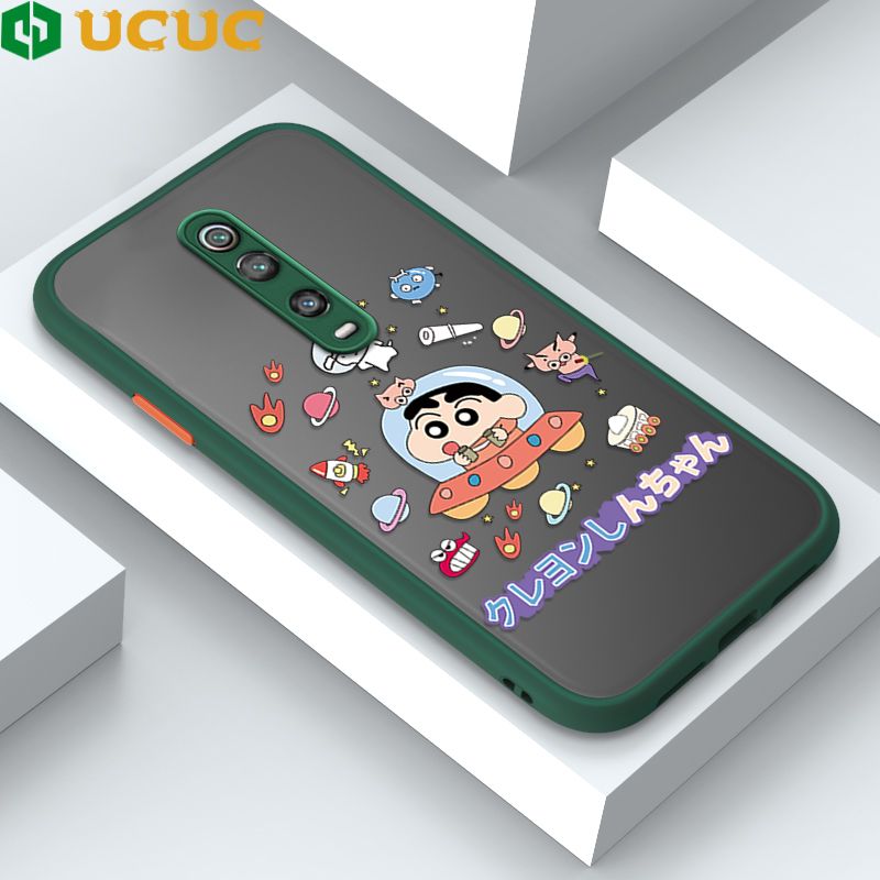 UCUC for Redmi K20 Pro / K20 / Xiaomi 9T Back Cover Spaceship Shinchan Frosted Transparent Hard Phone Case Thin Shockproof Full Cover Camera Protect Case