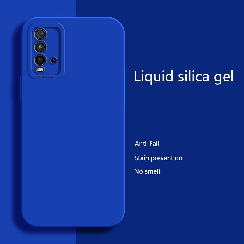 Olige Case For Redmi 9T Case Liquid Silicone Matte Shockproof Camera Protiction Soft Phone Cover