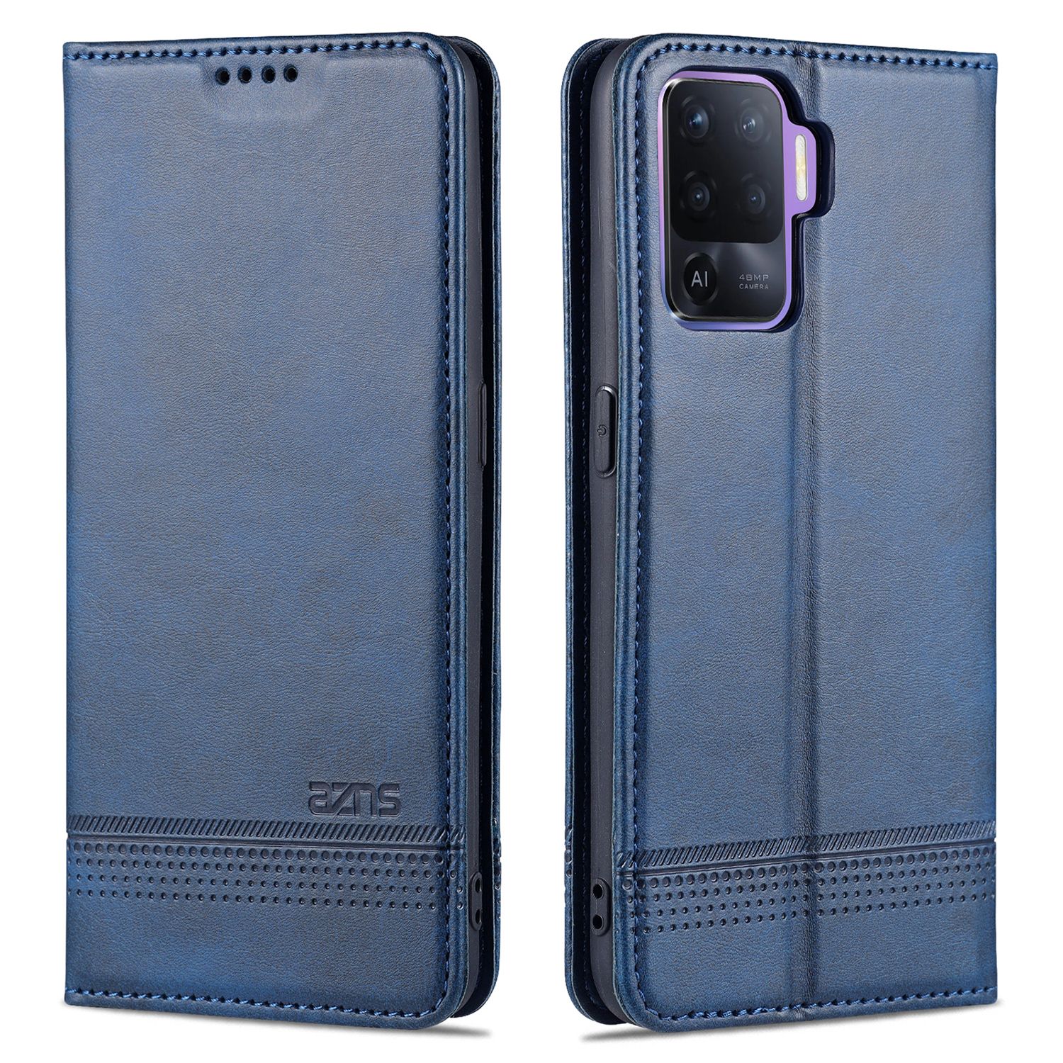 Leather Case for OPPO A94 4G/F19 Pro Vintage Flip Wallet Card Slots Magnetic Closure TPU Inner Stand Cover