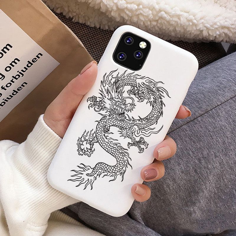 Fashion Line Dragon Soft TPU Phone Case For Samsung Galaxy A50 A50s A51 A10 A10s A11 A20 A20s A21s A30 A30s A31 A70 A71 M11 A7  A7 J7  J4 Plus Note 10 9 8 Lite Pro S10 S9 S8 Plus Cases Bags