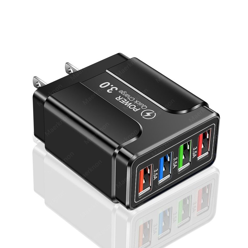 5.1A USB Fast Charger Quick Charge 4.0 3.0 Universal Wall 4 Ports Fast Charging For iPhone 12 X Samsung Mobile Phone Chargers