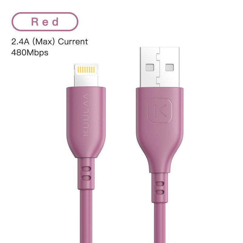 KUULAA MFi Lightning Cable for iPhone 12 11 Pro Max 2.4A Fast Charging for iPhone Xs Max 8 7 Plus TPE USB Data Cable Line