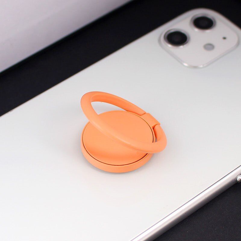 Ultra-Thin Round Phone Finger Ring Holder For iPhone Samsung Magnetic Car Holder Colorful Smartphone Bracket Phone Desk Stand