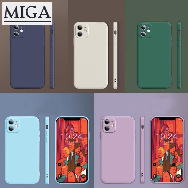 Straight Cube Case Realme C15 C12 C11 C20 C20A C21 C25 C25S 5 5S 5i 6i C17 7i C1 C2 C3 C3i Narzo 20 10 10A 20A 30A Simple Pure Color Soft TPU Candy Phone Cover