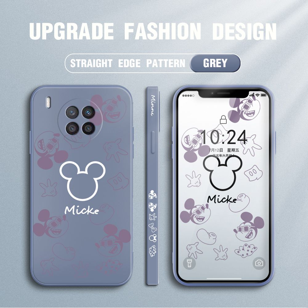 FHKL for Huawei Nova 8I / Honor 50 Lite Back Cover Mickey Print Side design Soft Case Multicolor Liquid Silicone Phone Cases