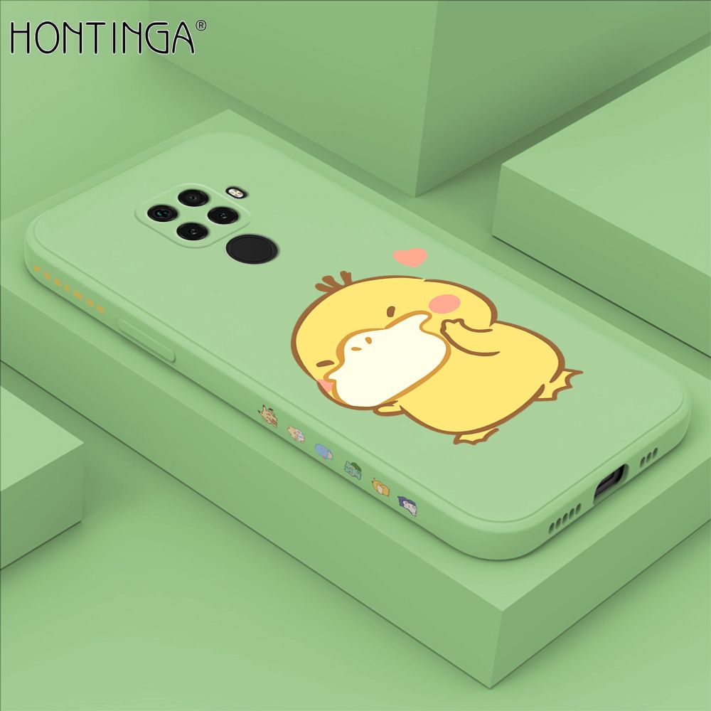 Hontinga for Huawei Nova 5i Pro Case Side Design Trendy Cartoon Sign Back Cover Soft Square Edge Pattern Liquid Silicone Phone Cases