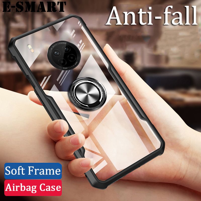 Phone Case Huawei Y9A Back Cover Magnetic Transparent Clear Armor Ring Shockproof Back Cover for Huawei Y9A Case