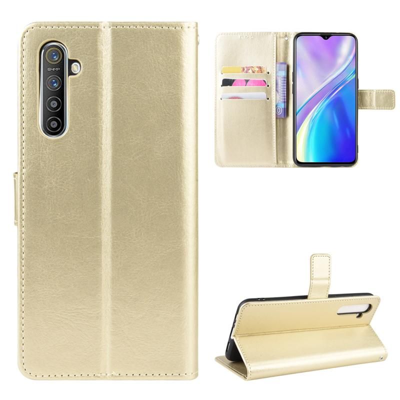 Holster Flip Stand Wallet Crazy Horse PU Leather Case For Oppo K5 Cover