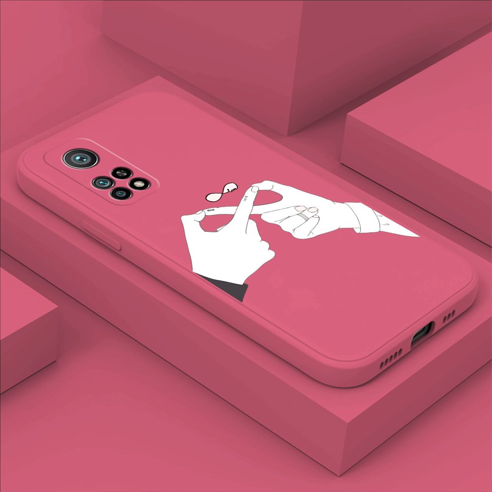 ZeroQiQi for Xiaomi Mi 10T/Mi 10T Pro Back Cover Mobius Ring Ultra Thin Soft Luxury Square Multicolor Liquid Silicone Phone Case