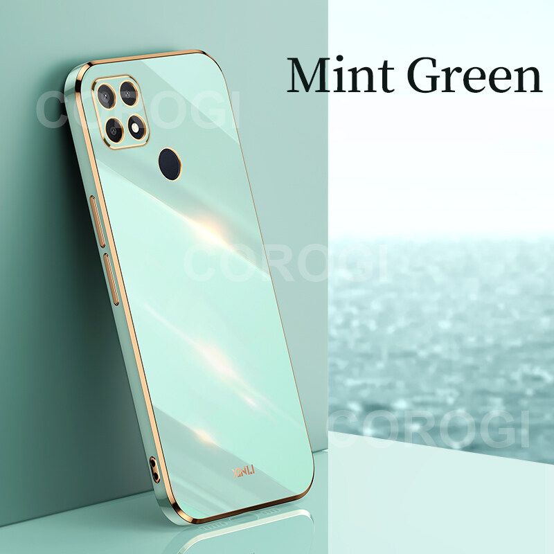 For Xiaomi Redmi 9C / Xiaomi POCO C31 Cover Fashion Shiny Plating Square Bumper Slim Phone Case Soft TPU Silicone Shockproof Protective Back Cover