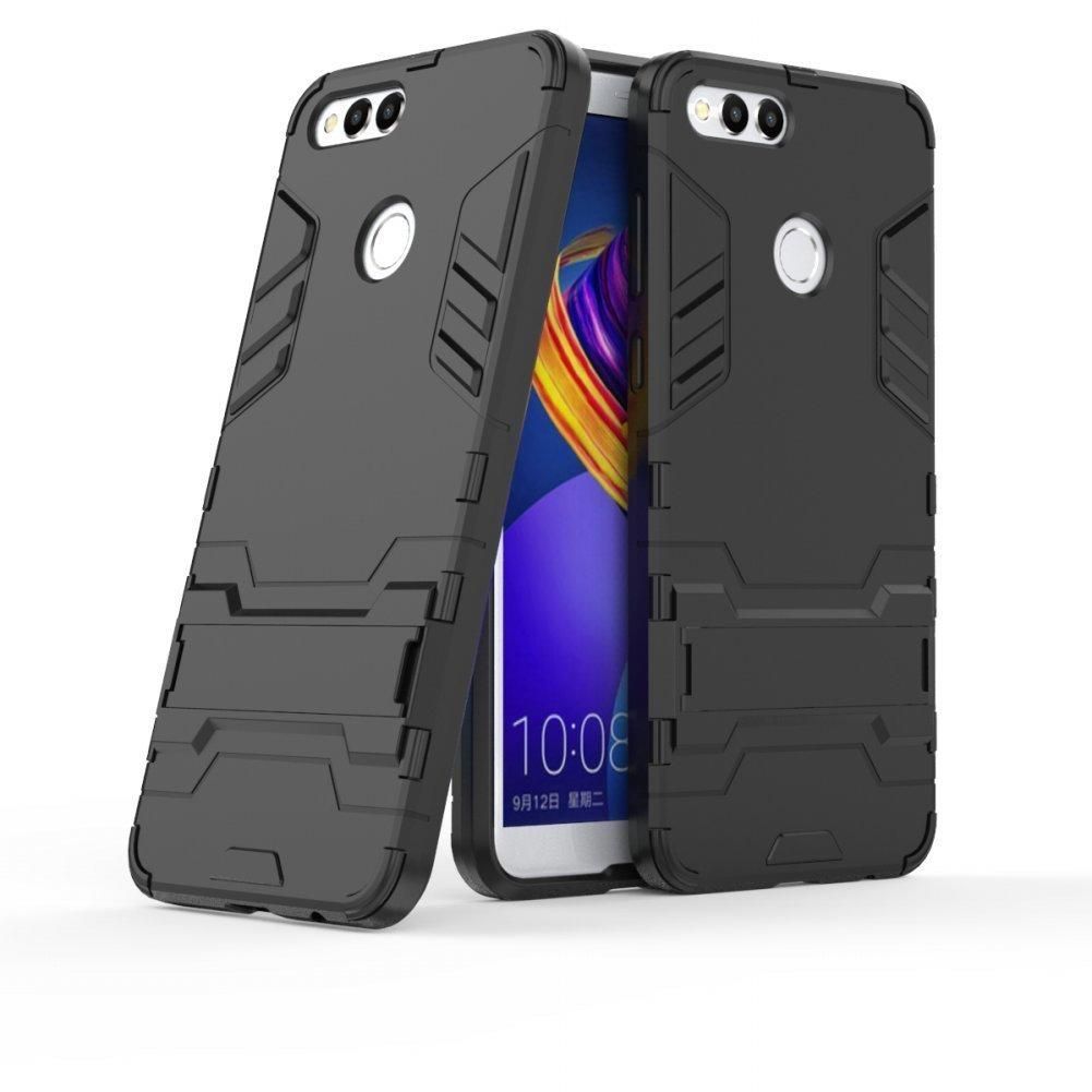 Huawei Honor 7X Armor Shockproof Phone Back Cover - Black
