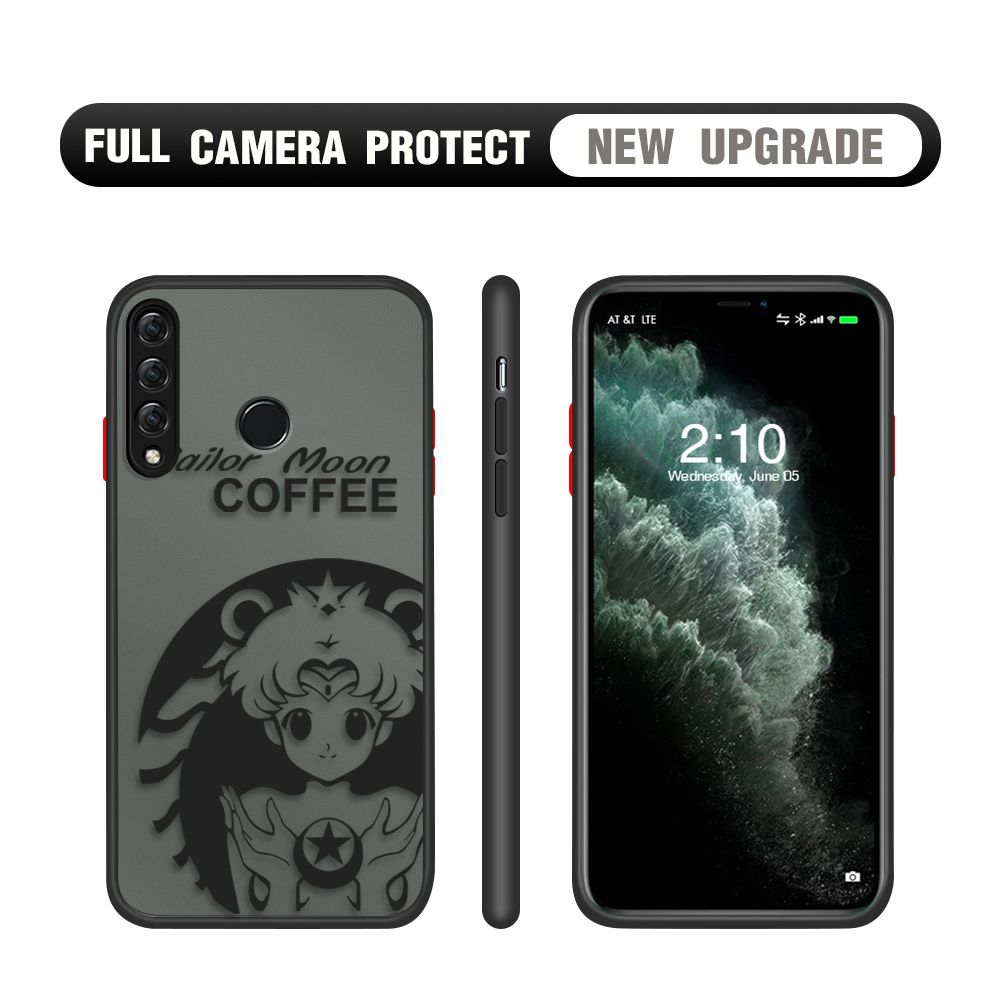 Hontinga for Huawei Y9 Prime 2019 Case Sailor Moon Cases Edge Frosted Transparent Phone Cover