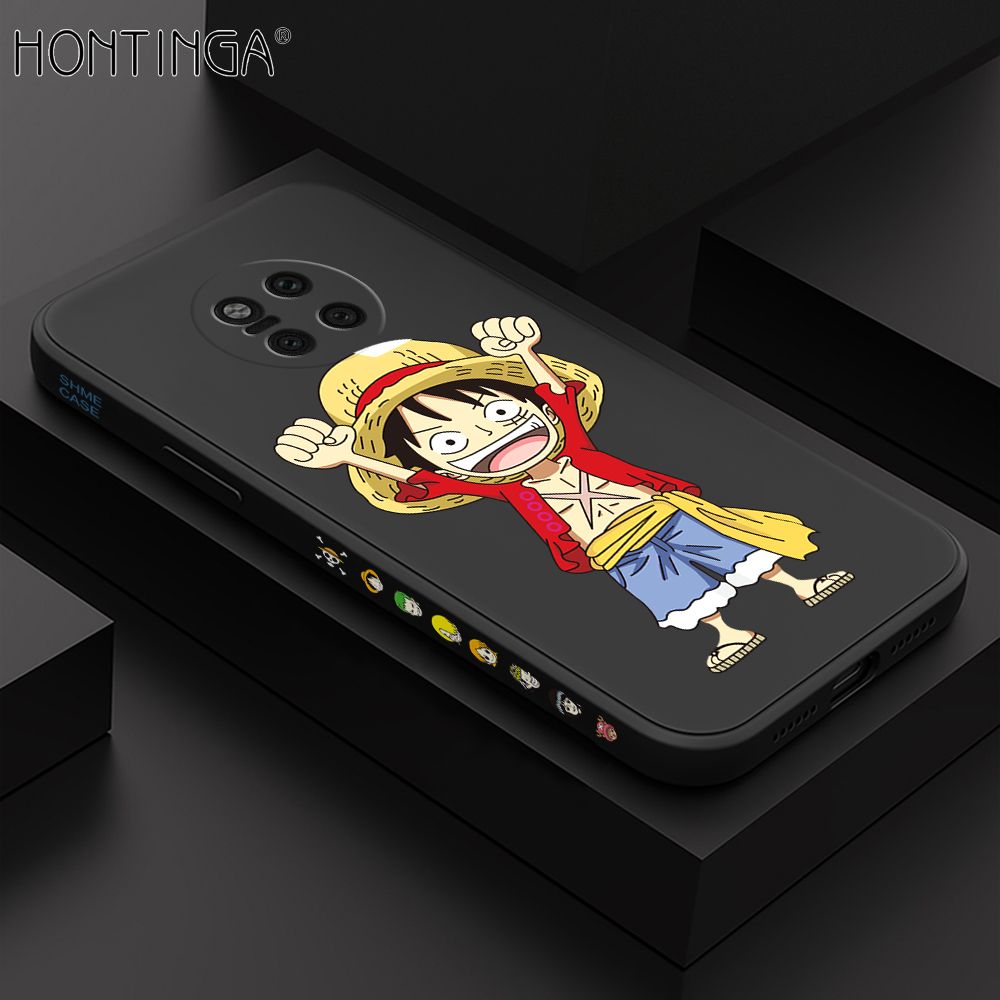 Hontinga for Huawei Mate20 Pro Case Side Design Anime Cartoon Luffy Back Cover Soft Square Edge Pattern Liquid Silicone Trend Phone Cases