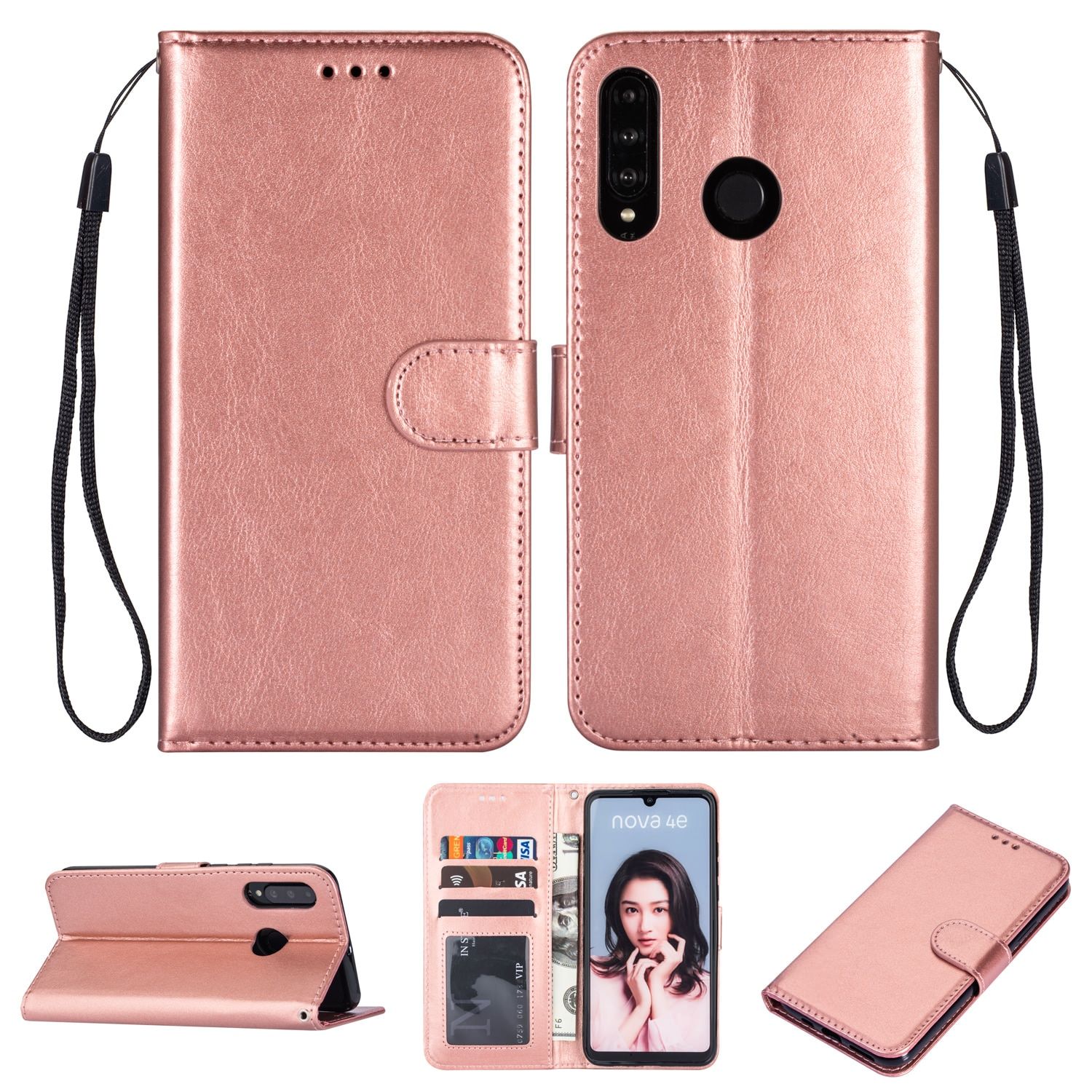 Leather Wallet Case For Huawei P40 P30 Lite P20 Mate 20 Lite 10 Pro Y6 Y7 P Smart 2019 Honor 8A 10 Lite Vintage Flip Cards Cover
