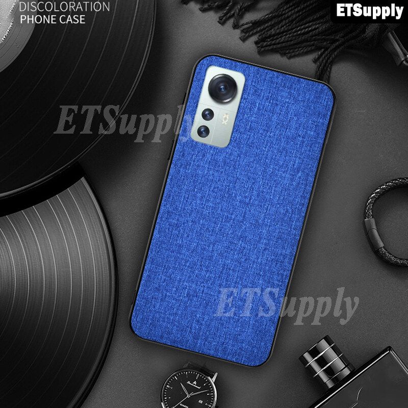 ETSupply Phone case For Xiaomi 12 Fashion Cloth Cover for Xiaomi12 Soft Linen Cases Silicone Shockproof Back Cover