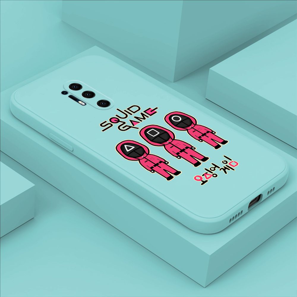 ZeroQiQi for OnePlus 8 Pro Case Trend Cartoon Korean Squid Phone Cover Liquid Silicone Case Phone Protective Case
