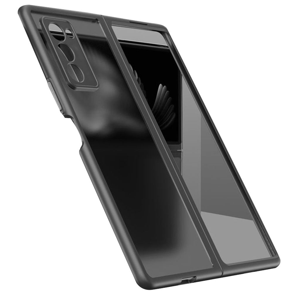 Case for Samsung Galaxy Z Fold 2 5G Frosted Translucent Case TPU Frame Hard Clear Back Cover for Galaxy Z Fold2 5G-1