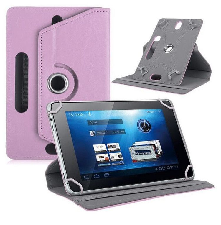 Yfashion 7/8/9/10 Inch Universal 360 Degree Rotating Four Hook Leather ablet Protection Case