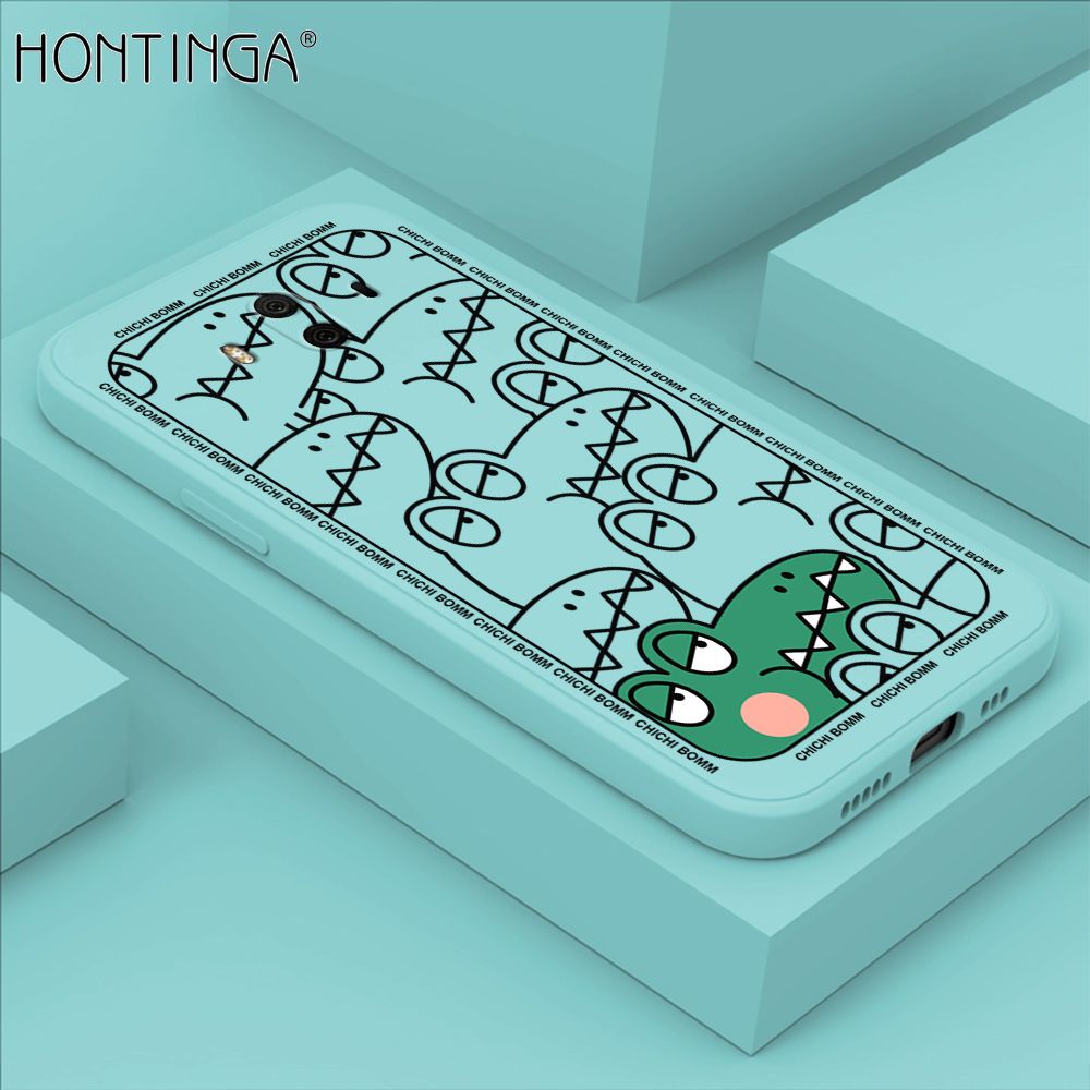 Hontinga for Huawei Mate 10 Case Cartoon Crocodile Alligator Phone Case Phone Case Soft Square Edge Silicone Cases Full Lens Cover Shockproof Protection Cover