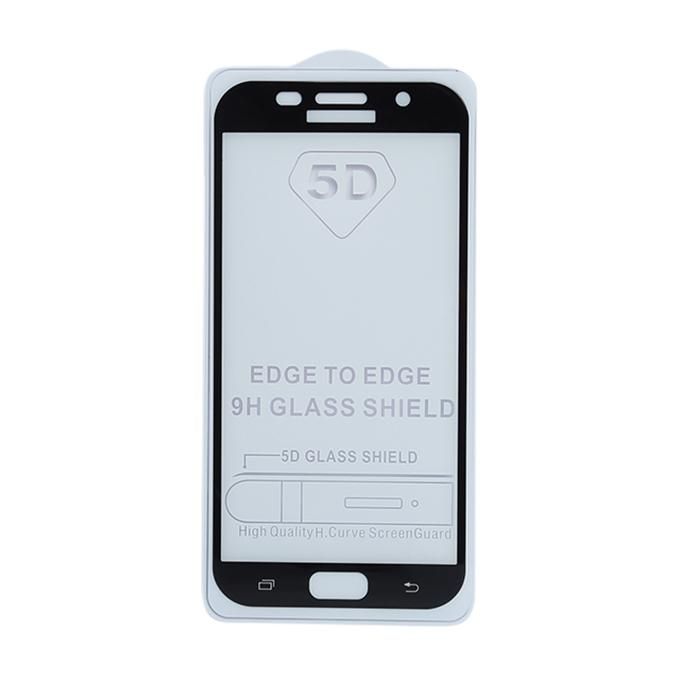 5D 9H Tempered Glass Screen Protector for Samsung Galaxy A7 (2017) -Black
