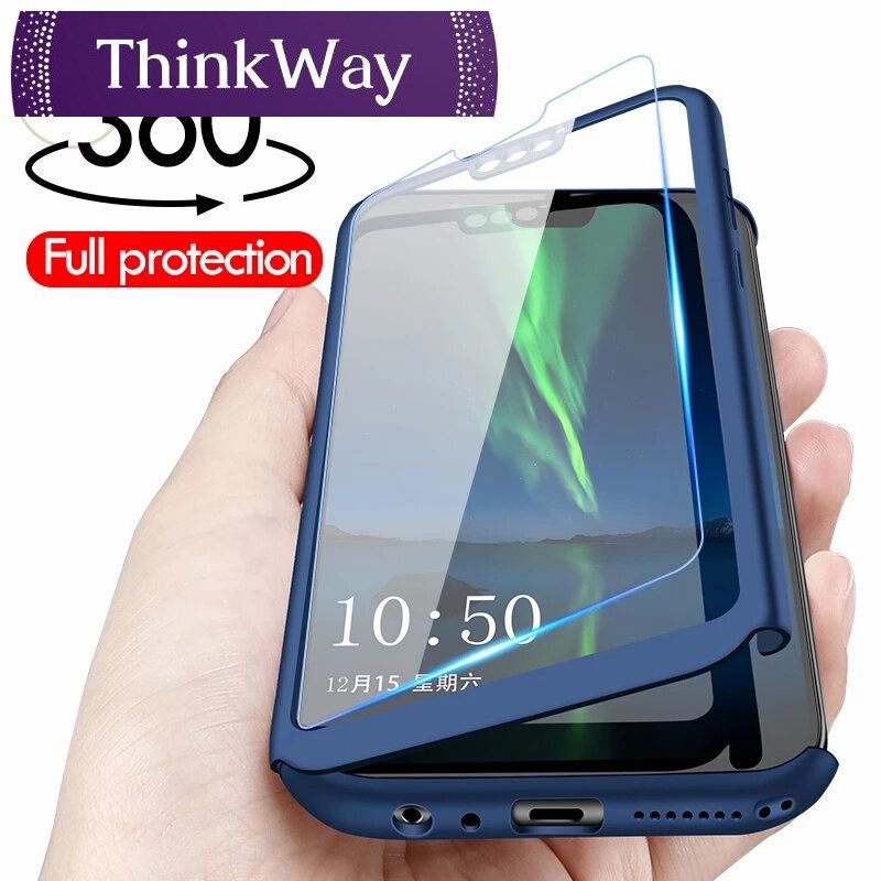360 Full Protective Case Huawei Y9 Y7 Prime Y6 Pro  Y9  Y9S Y6s Y6P  P30 P20 Pro Lite Mate 20 Mate 30 Pro Cover Case With Tempered Glass ZhongSheng