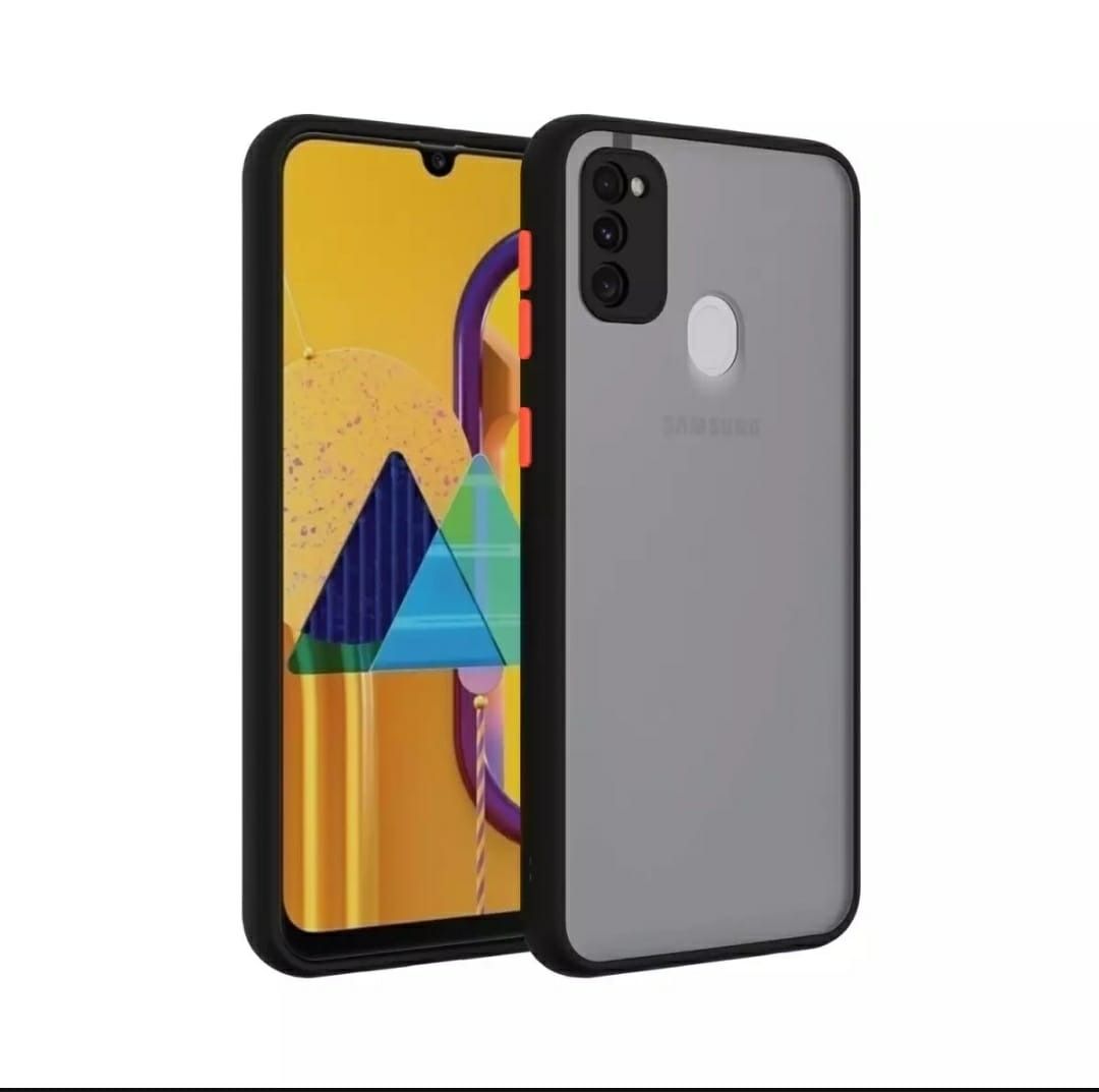 Smoke Matte Shockproof Hard Phone Armor Back Cover for Samsung Galaxy M21 / Samsung Galaxy M30S