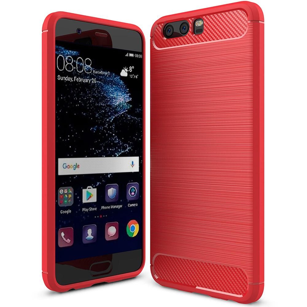 For Huawei P10 Case, Ultimate Protection Resilient Shock Absorption Cover and Carbon Fiber Design Casing