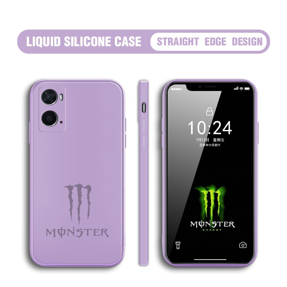 BILI for OPPO A36 / OPPO A76 Back Cover The Claw Of Devil Multicolor Liquid Silicone Phone Case Soft Square Lens Protection Phone Cases