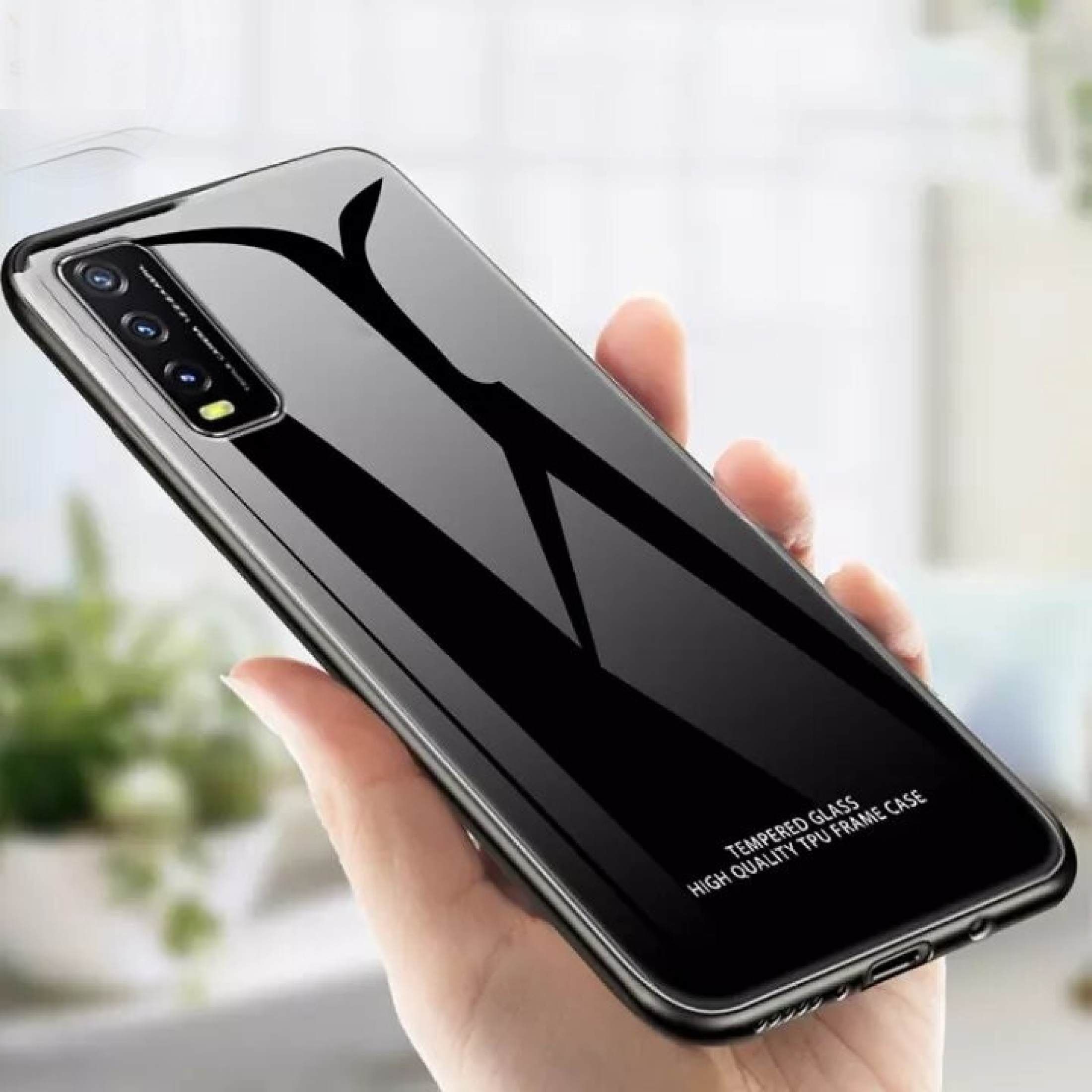 VIVO Y20 / VIVO Y20S / VIVO Y20i - (100% Premium Quality) DESIGNED IN HONG KONG Scratchproof Tempered Glass Case Back Cover Casing ..