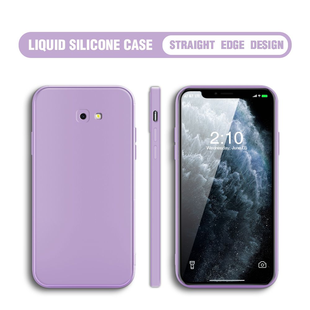 BILI for Samsung J4 Plus 2018 / Samsung J4 Prime Back Cover Ultra Thin Soft Luxury Square Multicolor Liquid Silicone Phone Case