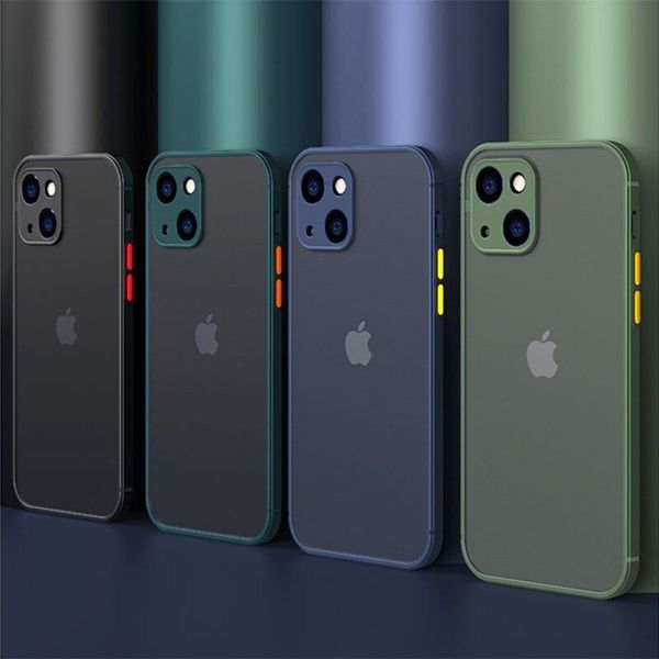 For Apple iPhon 13 Luxurious Smoky Matte Shockproof Case
