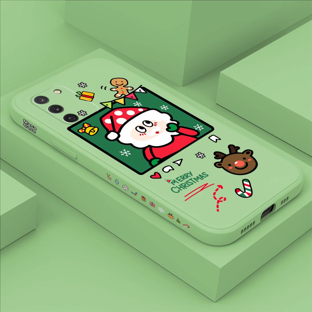 ZeroQiQi for Samsung S10 Lite Case Santa Claus Christmas Gifts Side Printing Cases Soft Liquid Silicone Phone Cover