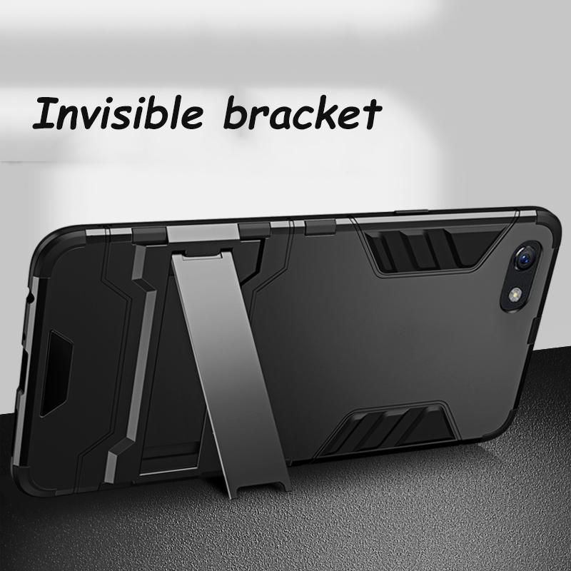 For OPPO A1K / Realme C2  Armor Supper Strong Shockproof Hard Plastic PC Soft Silicone Phone Case Cover - Back Cover