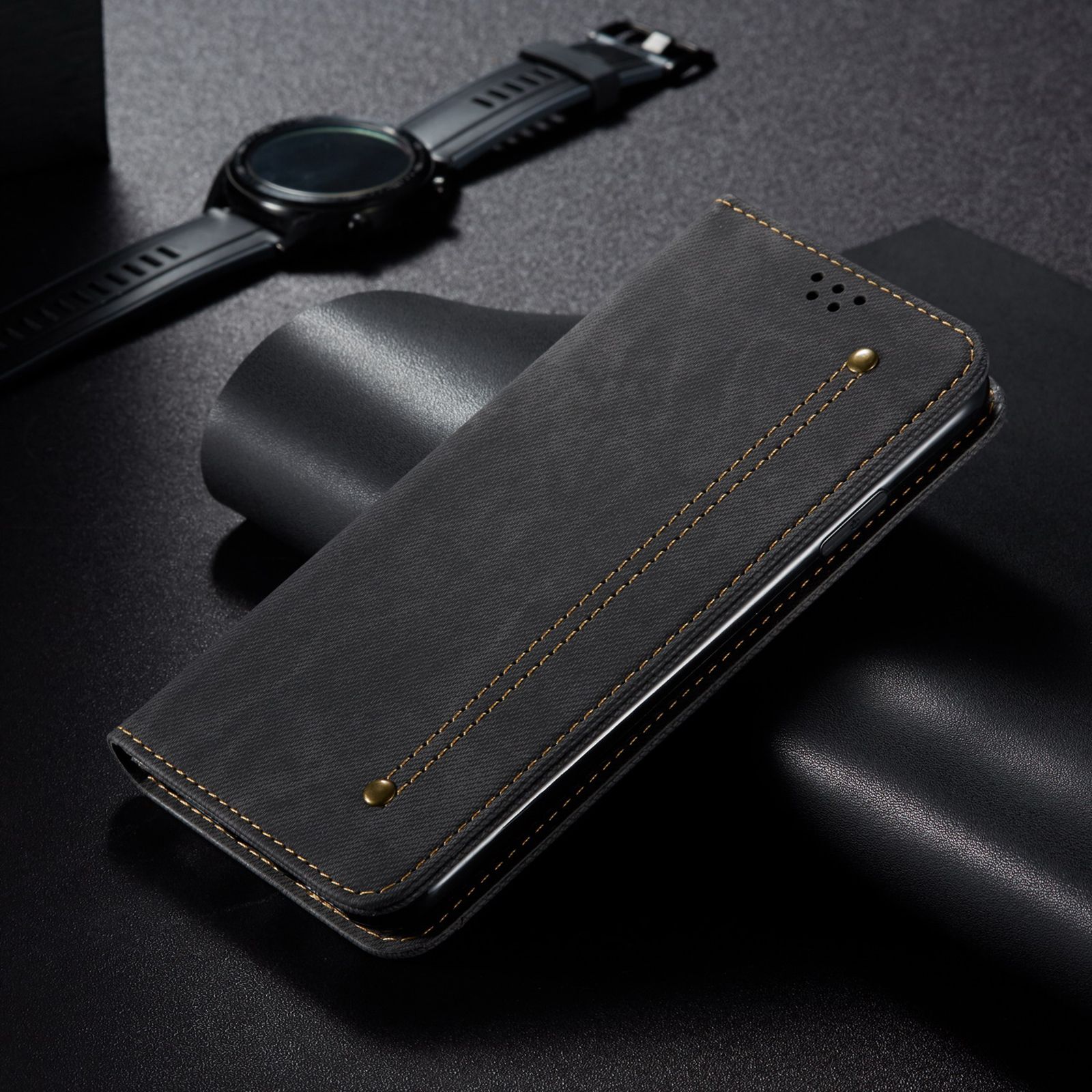 For Xiaomi 11 Pro Retro Style Magnet Flip Leather Protective Case with Stand Card Slots Casing