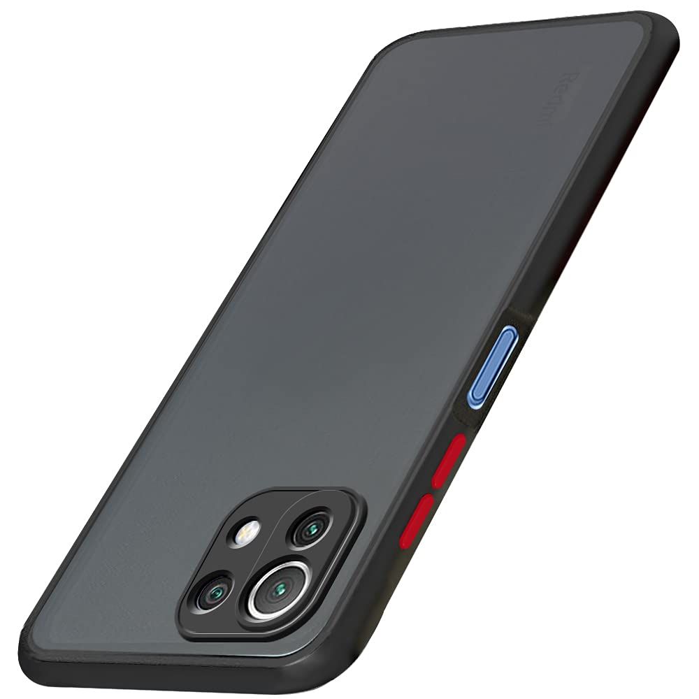 Translucent Hybrid Xiaomi 11 Lite NE 5G / Mi 11 Lite Back Case Cover  Smoked Matte Back  360 Degree Protection  Protective Hard Back Case Cover for Xiaomi 11 Lite NE 5G / Mi 11 Lite (Black Bumper) - Phone Back Cover - Phone - Camera