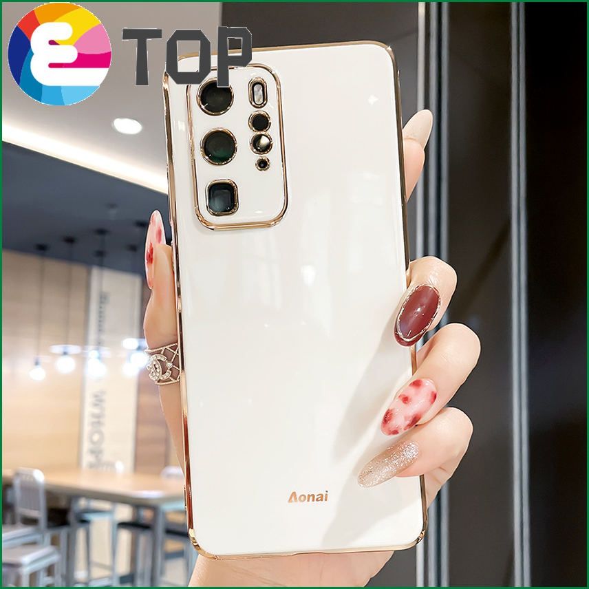 Suitable for Huawei p40 mobile phone shell women's all-inclusive lens p40pro bare metal feel silicone pro protective cover