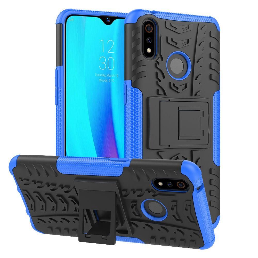 For OPPO Realme 3 Pro Heavy Duty Armor Tough Hybrid Shockproof Dual Layer Kickstand Protective Case Cover