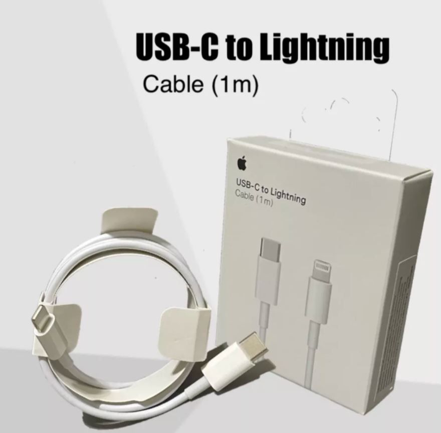 1 Meter USB-C Lightning Cable for iPhone 18W 20W USB-C Power Adapter
