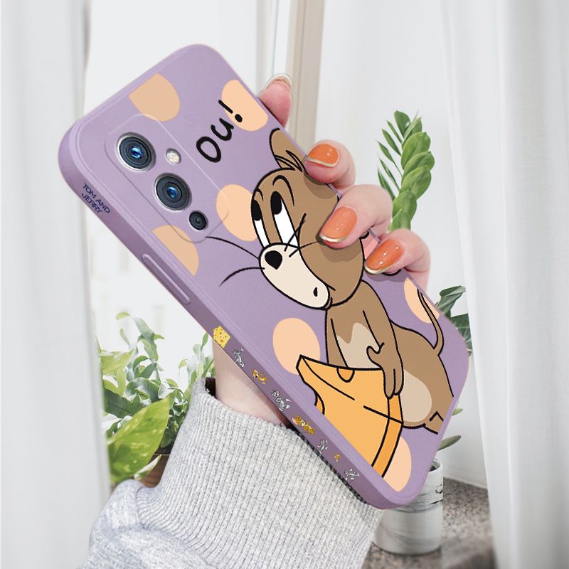 AMORVOR for OnePlus 9 Back Cover Cartoon Cute Lovely Side design Soft Case Liquid Silicone Phone Cases